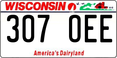 WI license plate 307OEE
