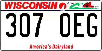 WI license plate 307OEG