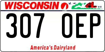 WI license plate 307OEP