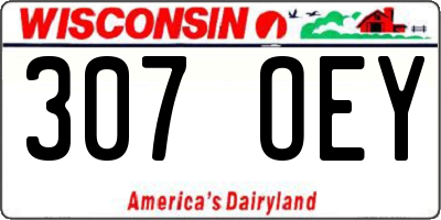 WI license plate 307OEY