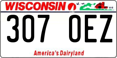 WI license plate 307OEZ