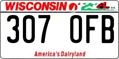 WI license plate 307OFB