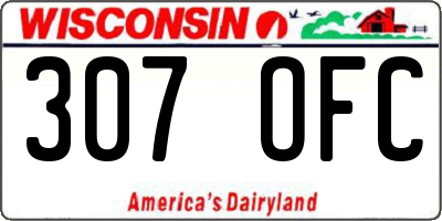 WI license plate 307OFC