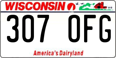 WI license plate 307OFG