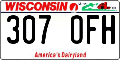 WI license plate 307OFH
