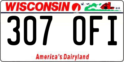 WI license plate 307OFI