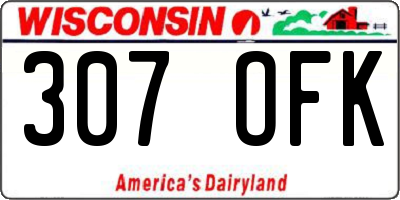 WI license plate 307OFK