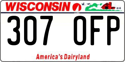 WI license plate 307OFP