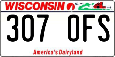 WI license plate 307OFS