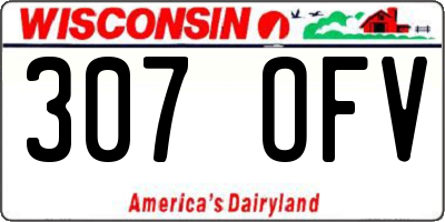 WI license plate 307OFV
