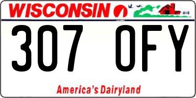 WI license plate 307OFY