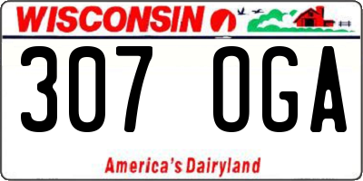 WI license plate 307OGA