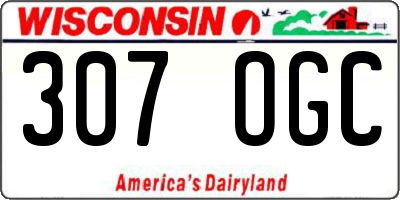 WI license plate 307OGC