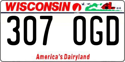 WI license plate 307OGD