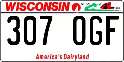 WI license plate 307OGF