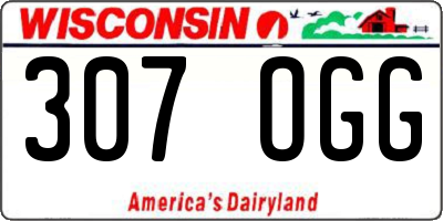 WI license plate 307OGG