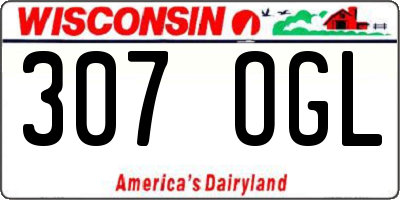 WI license plate 307OGL