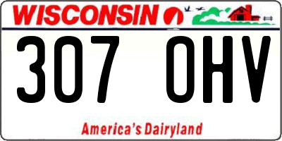 WI license plate 307OHV