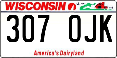 WI license plate 307OJK