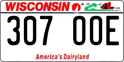 WI license plate 307OOE