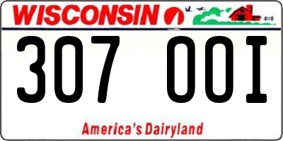 WI license plate 307OOI
