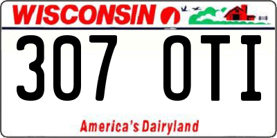 WI license plate 307OTI