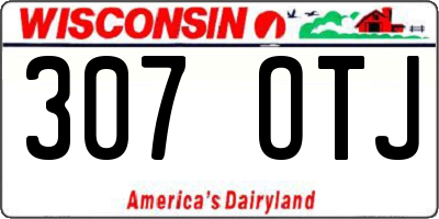 WI license plate 307OTJ