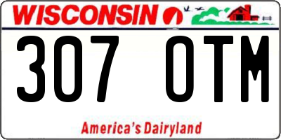 WI license plate 307OTM