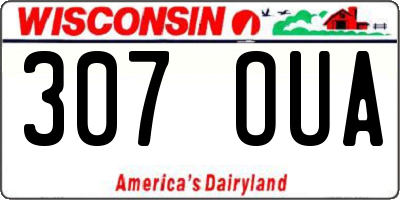 WI license plate 307OUA