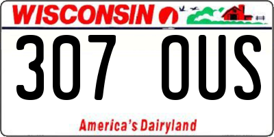 WI license plate 307OUS