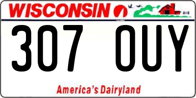 WI license plate 307OUY