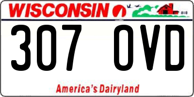WI license plate 307OVD