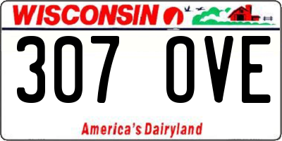 WI license plate 307OVE