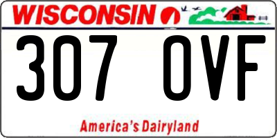 WI license plate 307OVF