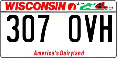 WI license plate 307OVH