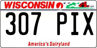 WI license plate 307PIX