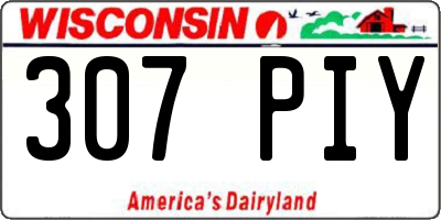 WI license plate 307PIY