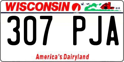 WI license plate 307PJA