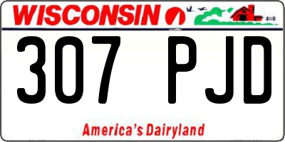 WI license plate 307PJD