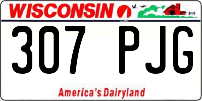 WI license plate 307PJG
