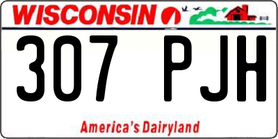 WI license plate 307PJH