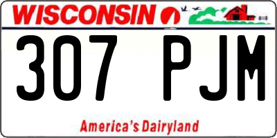 WI license plate 307PJM