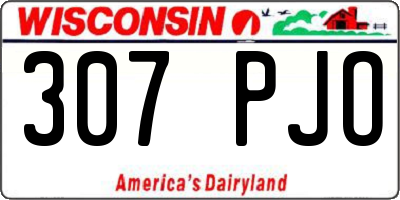 WI license plate 307PJO
