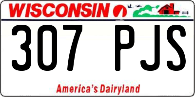 WI license plate 307PJS