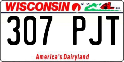 WI license plate 307PJT
