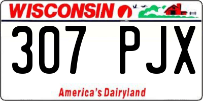 WI license plate 307PJX