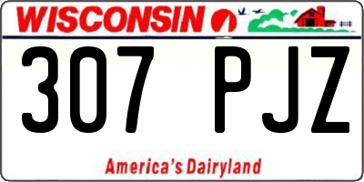 WI license plate 307PJZ