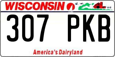 WI license plate 307PKB