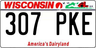 WI license plate 307PKE
