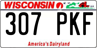 WI license plate 307PKF